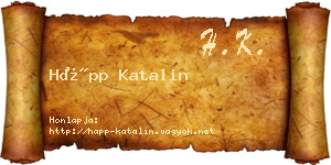 Hápp Katalin névjegykártya